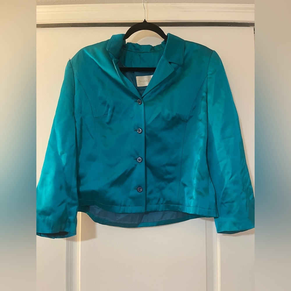 Dana Buchman Teal Blazer